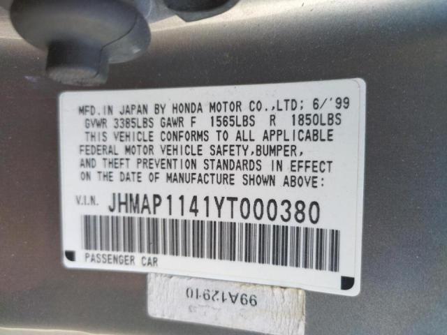 Photo 10 from auction – 2000 HONDA S2000 with VIN JHMAP1141YT000380
