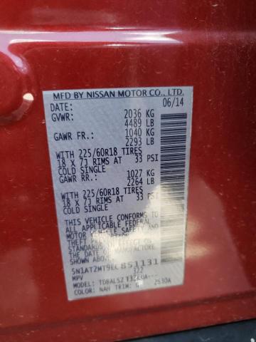 Photo 10 from auction – 2014 NISSAN ROGUE S with VIN 5N1AT2MT9EC851131