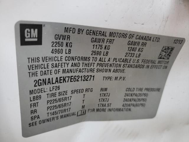 Photo 10 from auction – 2014 CHEVROLET EQUINOX LS with VIN 2GNALAEK7E6213271