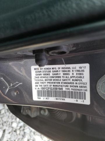 Photo 10 from auction – 2018 HONDA CIVIC LX with VIN 19XFC2F52JE001949