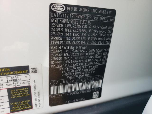 Photo 10 from auction – 2020 LAND ROVER DISCOVERY with VIN SALRG2RV8L2428901