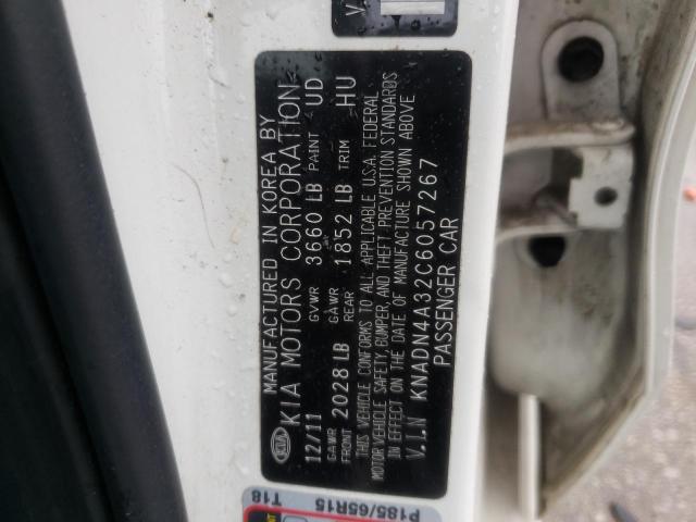 Photo 10 from auction – 2012 KIA RIO EX with VIN KNADN4A32C6057267