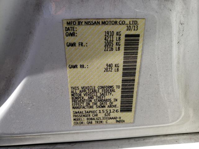 Photo 10 from auction – 2014 NISSAN ALTIMA 2.5 with VIN 1N4AL3APXEC155126