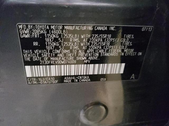 Photo 10 from auction – 2013 TOYOTA RAV4 with VIN 2T3DFREV9DW074009