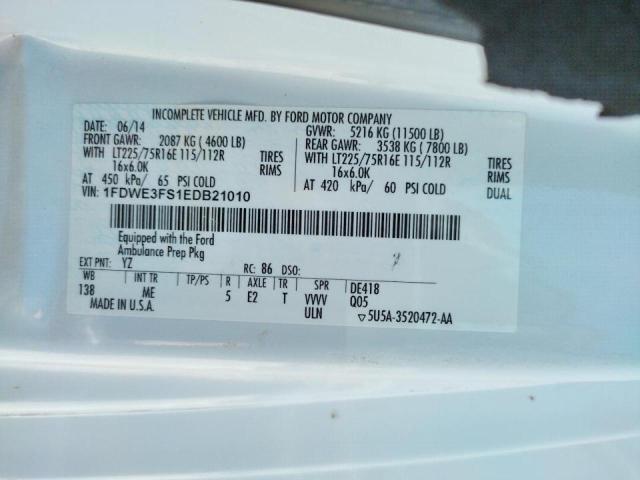 Photo 10 from auction – 2014 FORD ECONOLINE with VIN 1FDWE3FS1EDB21010
