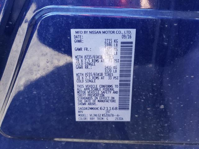 Photo 10 from auction – 2017 NISSAN PATHFINDER with VIN 5N1DR2MMXHC621168