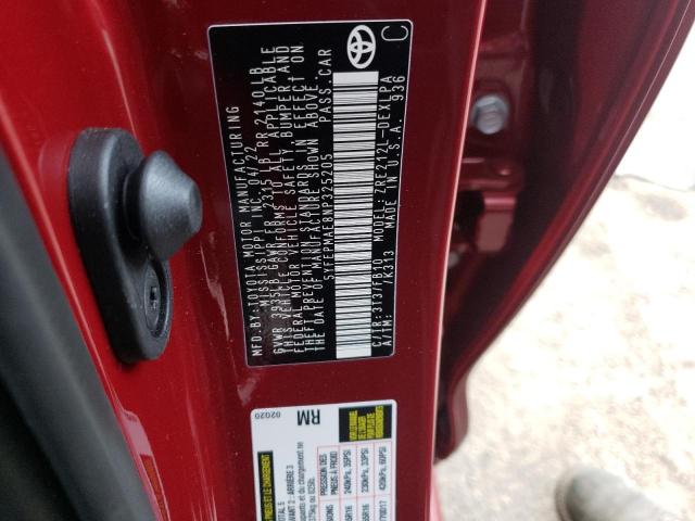 Photo 10 from auction – 2022 TOYOTA COROLLA LE with VIN 5YFEPMAE8NP325205
