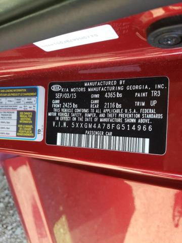 Photo 10 from auction – 2015 KIA OPTIMA LX with VIN 5XXGM4A78FG514966