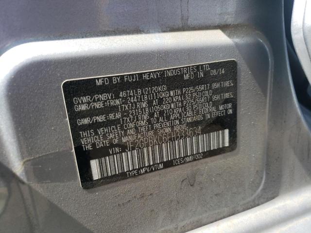 Photo 10 from auction – 2014 SUBARU XV CROSSTR with VIN JF2GPBKC6EH333634