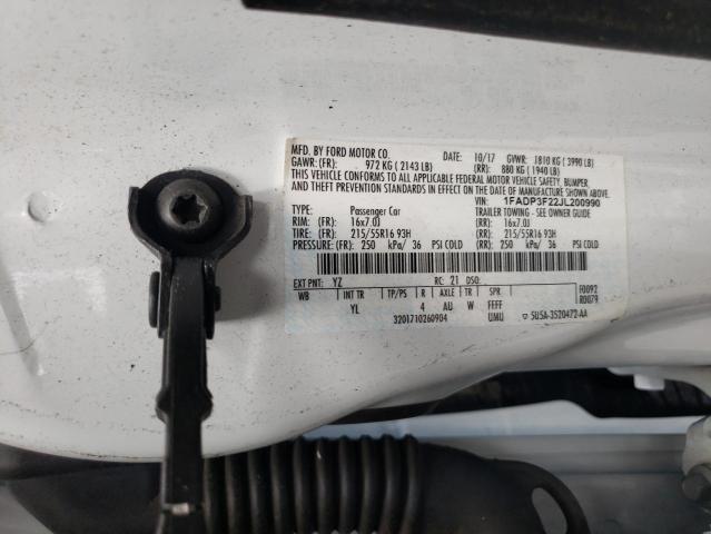 Photo 10 from auction – 2018 FORD FOCUS SE with VIN 1FADP3F22JL200990