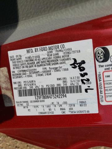 Photo 10 from auction – 2007 FORD MUSTANG with VIN 1ZVFT80N475242294