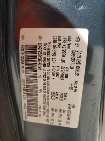 Photo 10 from auction – 2005 DODGE CARAVAN SE with VIN 1D4GP25RX5B349100
