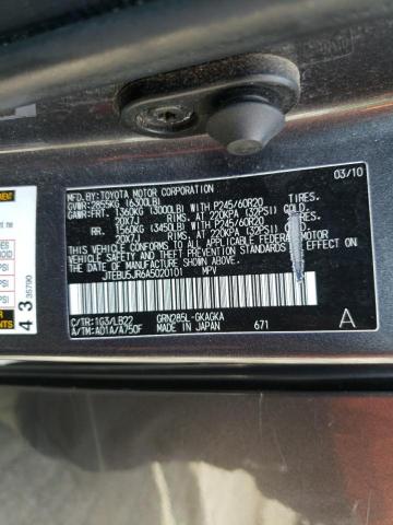 Photo 10 from auction – 2010 TOYOTA 4RUNNER SR with VIN JTEBU5JR6A5020101