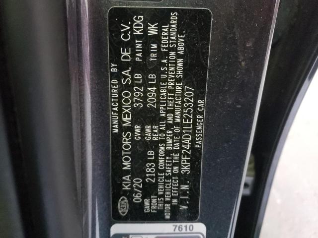 Photo 10 from auction – 2020 KIA FORTE FE with VIN 3KPF24AD1LE253207
