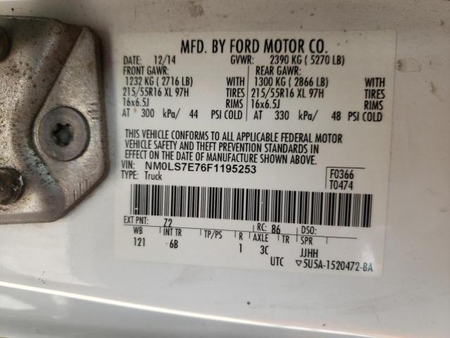 Photo 10 from auction – 2015 FORD TRANSIT CO with VIN NM0LS7E76F1195253
