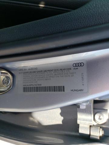 Photo 10 from auction – 2018 AUDI A3 PREMIUM with VIN WAUAUGFF5J1027846