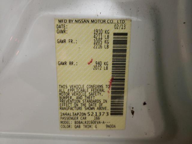 Photo 10 from auction – 2013 NISSAN ALTIMA 2.5 with VIN 1N4AL3AP2DN521373
