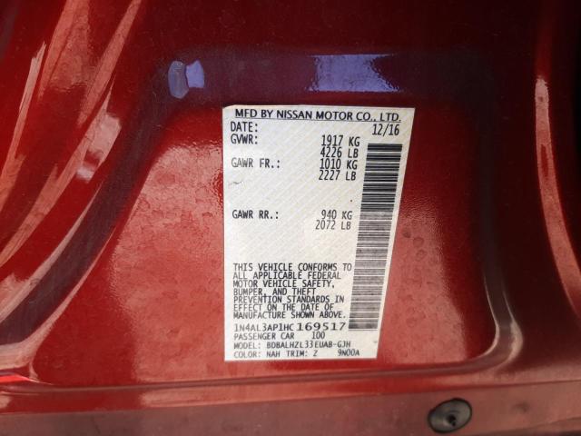 Photo 10 from auction – 2017 NISSAN ALTIMA 2.5 with VIN 1N4AL3AP1HC169517