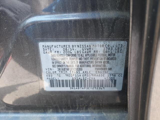 Photo 10 from auction – 2014 NISSAN SENTRA with VIN 3N1AB7AP3EY295369