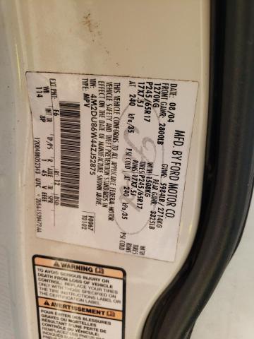 Photo 10 from auction – 2004 MERCURY MOUNTAINEE with VIN 4M2DU86W44ZJ52875