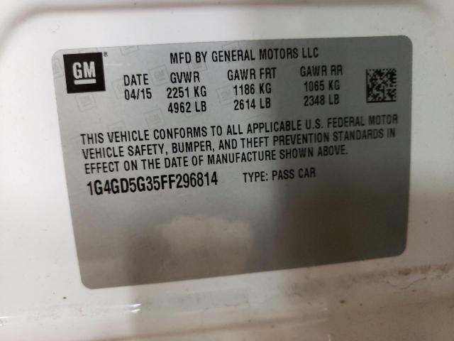 Photo 10 from auction – 2015 BUICK LACROSSE P with VIN 1G4GD5G35FF296814