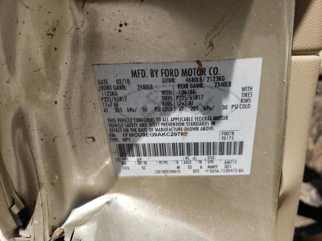 Photo 10 from auction – 2010 FORD ESCAPE LIM with VIN 1FMCU9EG9AKC29788
