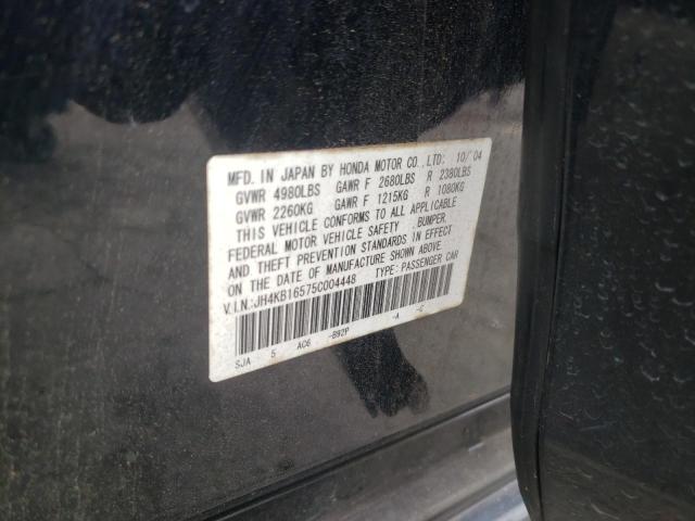 Photo 10 from auction – 2005 ACURA RL with VIN JH4KB16575C004448