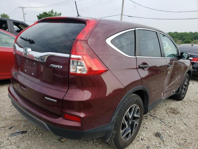 Photo 4 from auction – 2016 HONDA CR-V SE with VIN 5J6RM4H44GL016411