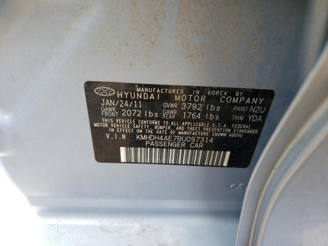 Photo 10 from auction – 2011 HYUNDAI ELANTRA GL with VIN KMHDH4AE7BU097314