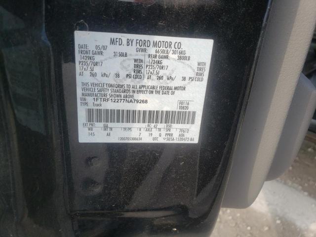 Photo 10 from auction – 2007 FORD F150 with VIN 1FTRF12277NA79268