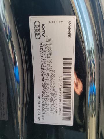 Photo 10 from auction – 2010 AUDI A5 PREMIUM with VIN WAUCFAFR8AA025759