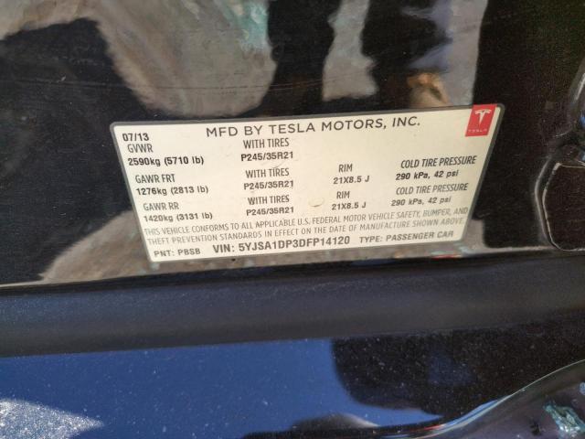 Photo 10 from auction – 2013 TESLA MODEL S with VIN 5YJSA1DP3DFP14120