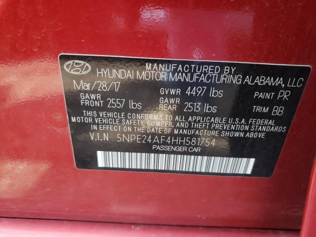 Photo 10 from auction – 2017 HYUNDAI SONATA SE with VIN 5NPE24AF4HH581754