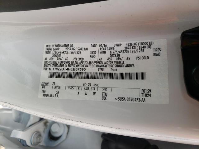 Photo 10 from auction – 2017 FORD F250 SUPER with VIN 1FT7W2BT4HEB67590