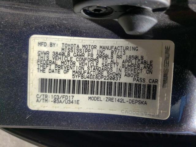 Zdjęcie 10 z aukcji – 2013 TOYOTA COROLLA BA z VIN 5YFBU4EE8DP220037