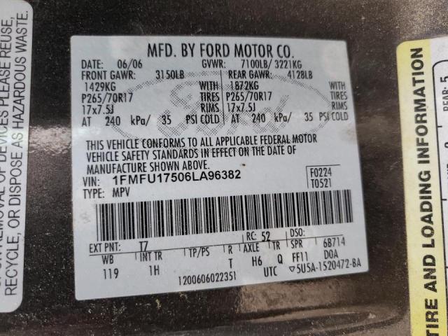 Photo 10 from auction – 2006 FORD EXPEDITION with VIN 1FMFU17506LA96382