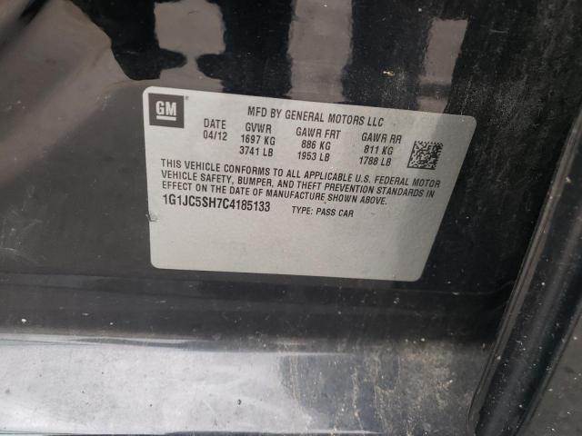 Photo 10 from auction – 2012 CHEVROLET SONIC LT with VIN 1G1JC5SH7C4185133