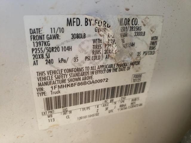 Photo 10 from auction – 2011 FORD EXPLORER L with VIN 1FMHK8F86BGA00972