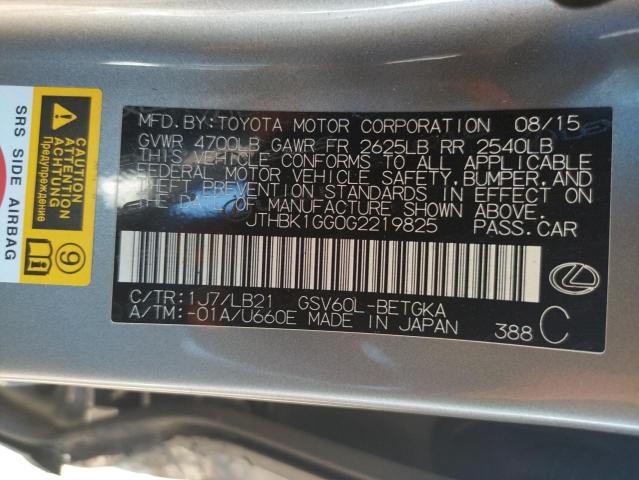 Photo 10 from auction – 2016 LEXUS ES 350 with VIN JTHBK1GG0G2219825