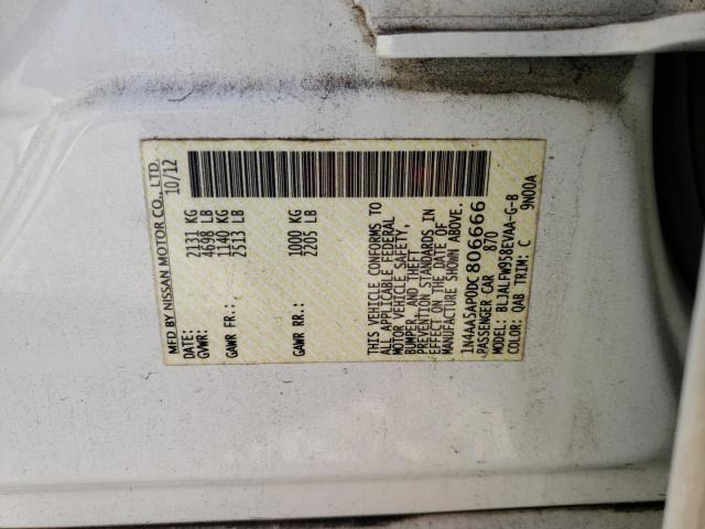 Photo 10 from auction – 2013 NISSAN MAXIMA S with VIN 1N4AA5AP0DC806666
