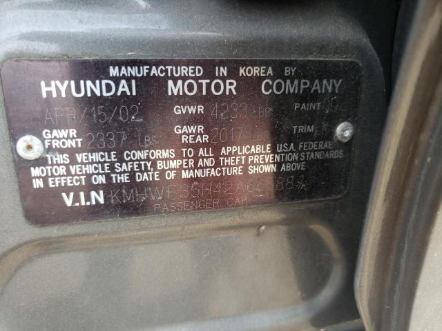 Photo 10 from auction – 2002 HYUNDAI SONATA GLS with VIN KMHWF35H42A665887