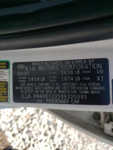 Photo 10 from auction – 2008 KIA RIO BASE with VIN KNADE123586320095