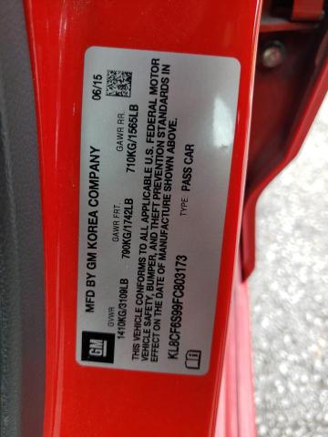 Photo 10 from auction – 2015 CHEVROLET SPARK 2LT with VIN KL8CF6S99FC803173