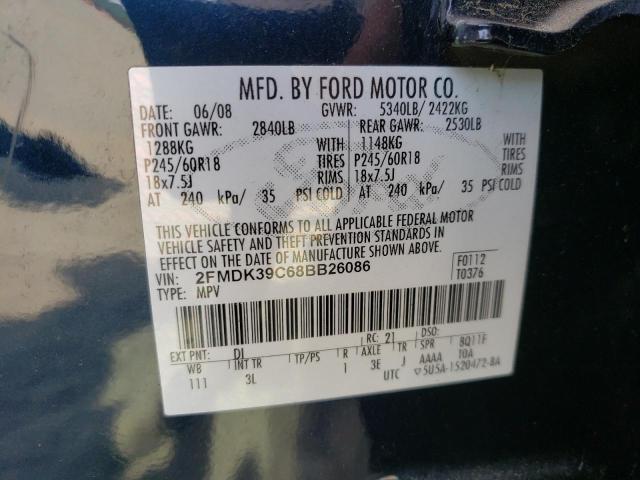 Photo 10 from auction – 2008 FORD EDGE LIMIT with VIN 2FMDK39C68BB26086