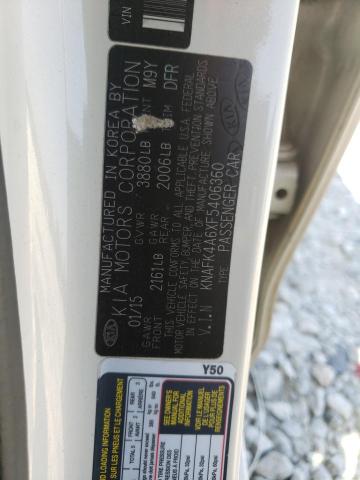 Photo 10 from auction – 2015 KIA FORTE LX with VIN KNAFK4A6XF5406360