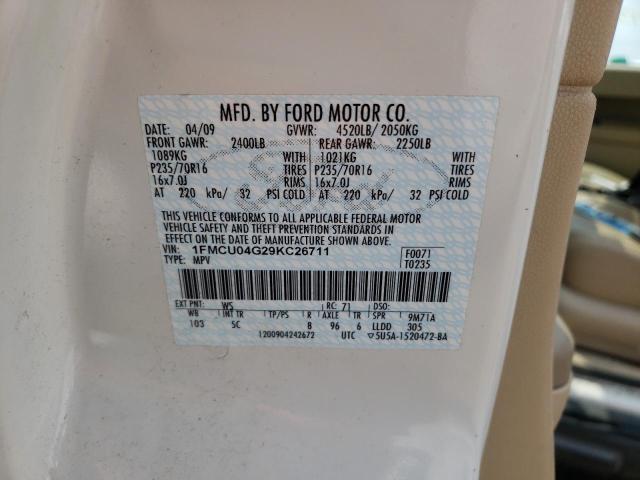 Photo 10 from auction – 2009 FORD ESCAPE LIM with VIN 1FMCU04G29KC26711