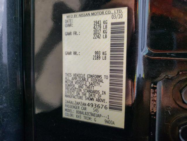Photo 10 from auction – 2010 NISSAN ALTIMA BAS with VIN 1N4AL2AP2AN493676