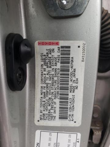 Photo 10 from auction – 2002 TOYOTA CAMRY LE with VIN JTDBE30K920057619