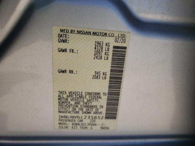 Photo 10 from auction – 2020 NISSAN ALTIMA S with VIN 1N4BL4BV9LC235652