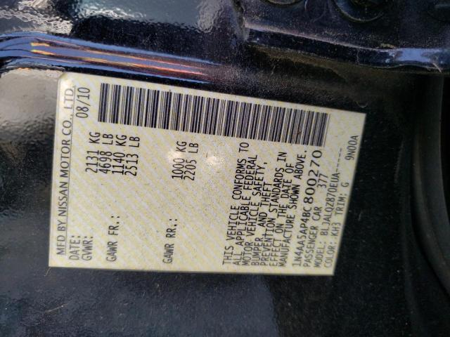 Photo 10 from auction – 2011 NISSAN MAXIMA S with VIN 1N4AA5AP4BC800270